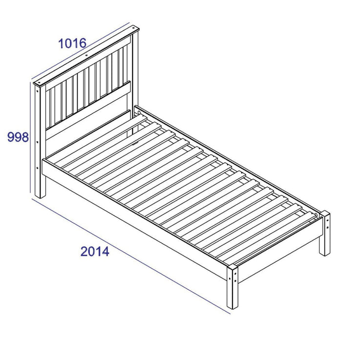 Core Products WX300LE Pine 3'0" Slatted Low End Bedstead - Insta Living