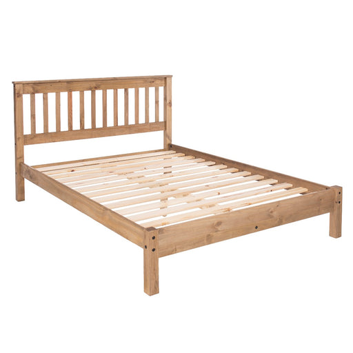 Core Products WX460LE Pine 4'6" Slatted Low End Bedstead - Insta Living